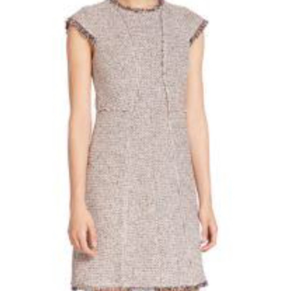 Rebecca Taylor Tweed Nude Combo Dress,  sz 2